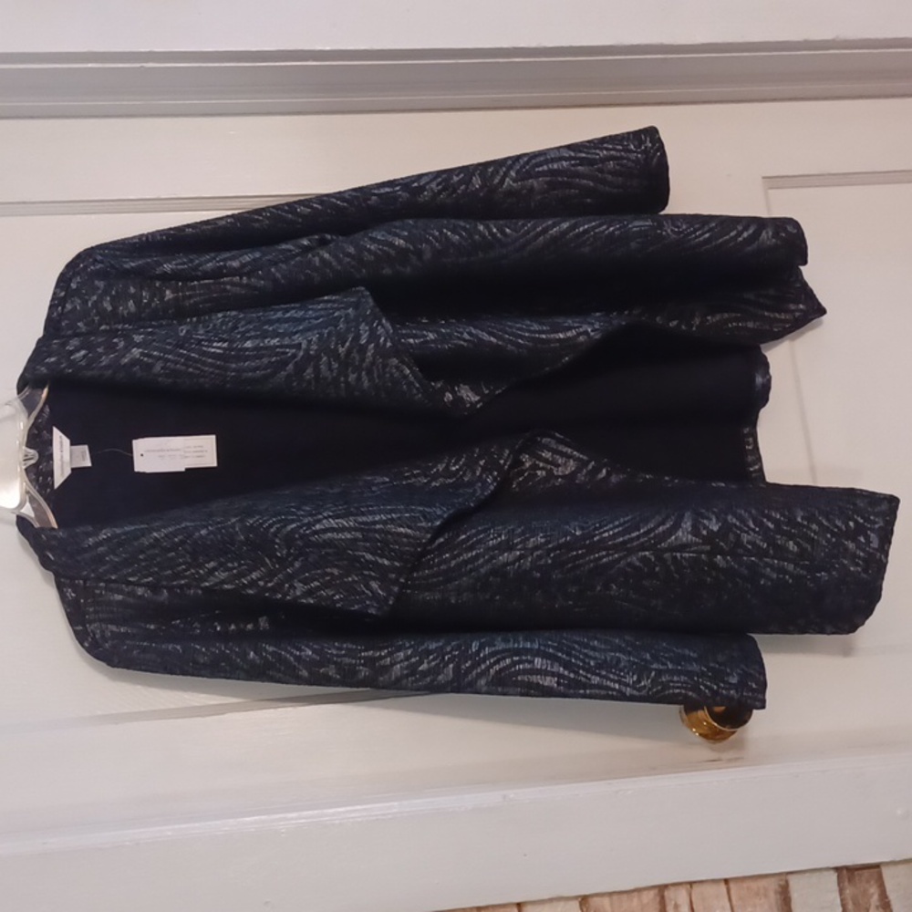 Christopher and Banks jacket black and gray metallic color size large